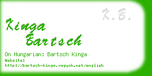 kinga bartsch business card